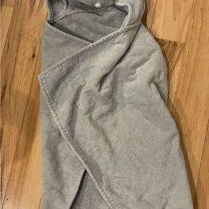 Light blue Hippo Hooded baby towel